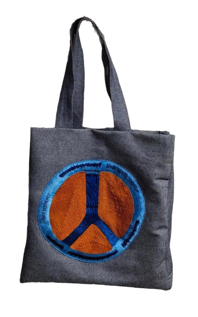 CLEMENTINE PEACE | EMBROIDERED TOTE